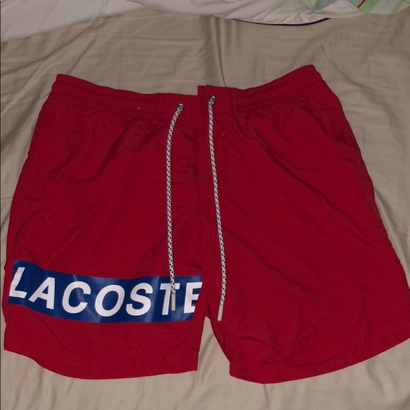 lacoste swim trunks
